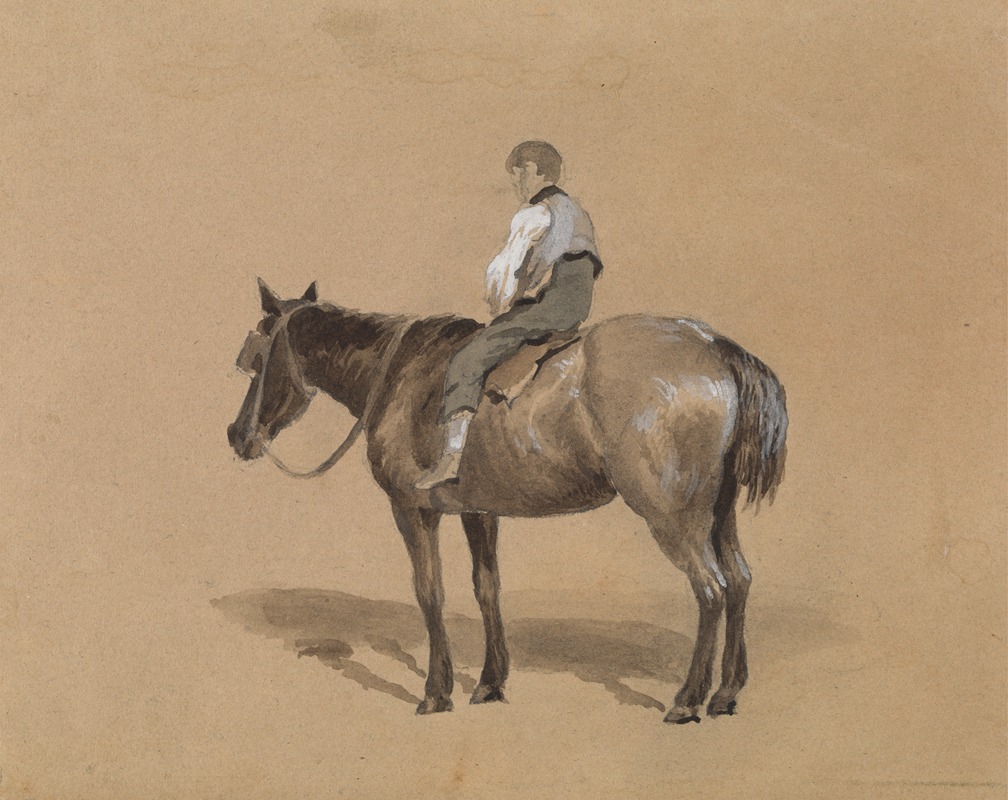 Arthur James Stark - Stable Boy on a Pony