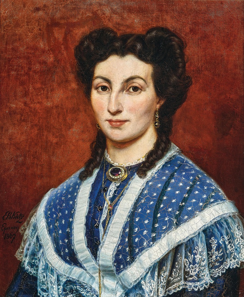 Ernst Benedikt Kietz - Portrait of a Lady (Madame Pannetier)