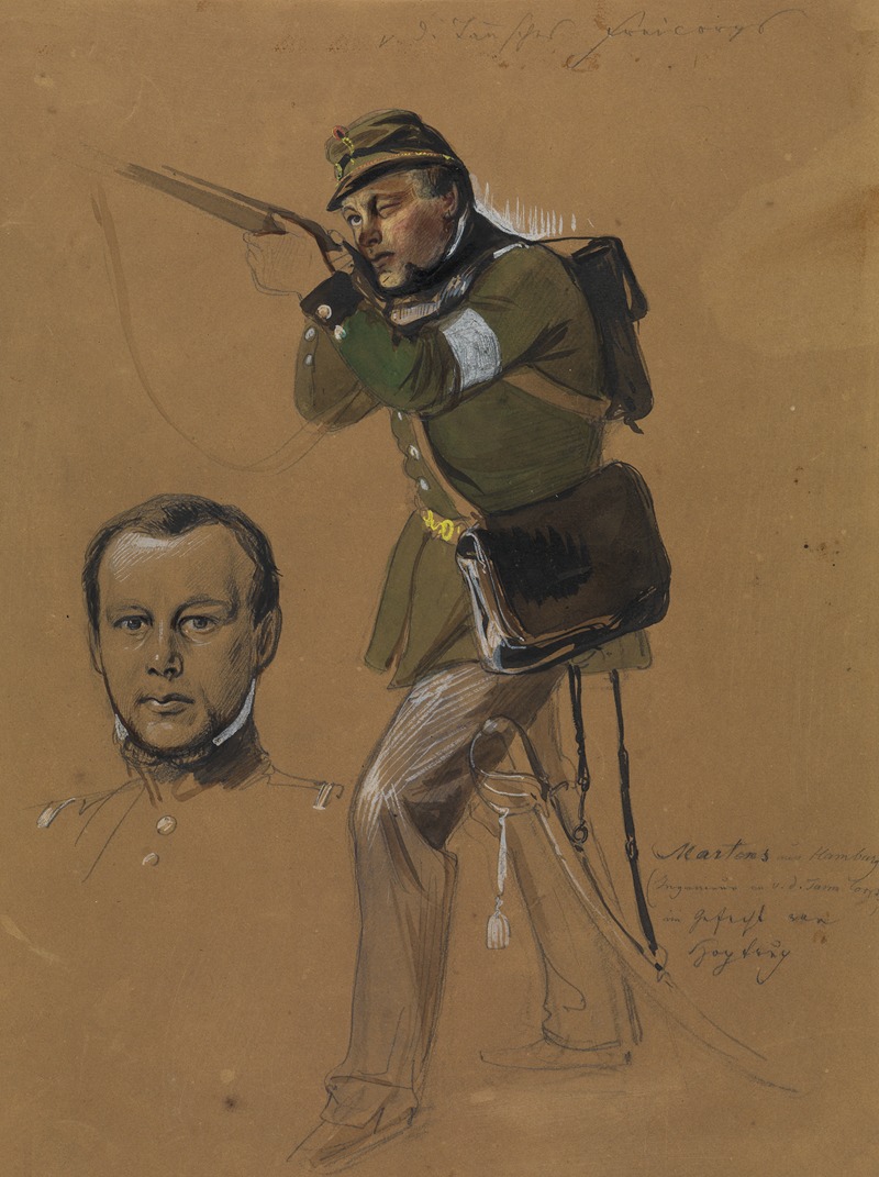 Feodor Dietz - Martens from Hamburg (engineer in the v. d. Tann. Corps) in the battle of Hoptrup