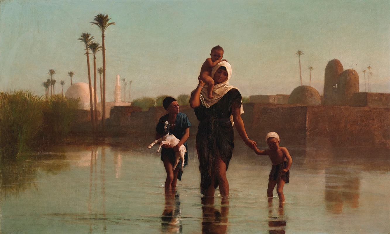 Frederick Goodall - The way from the village – Time of inundation, Egypt