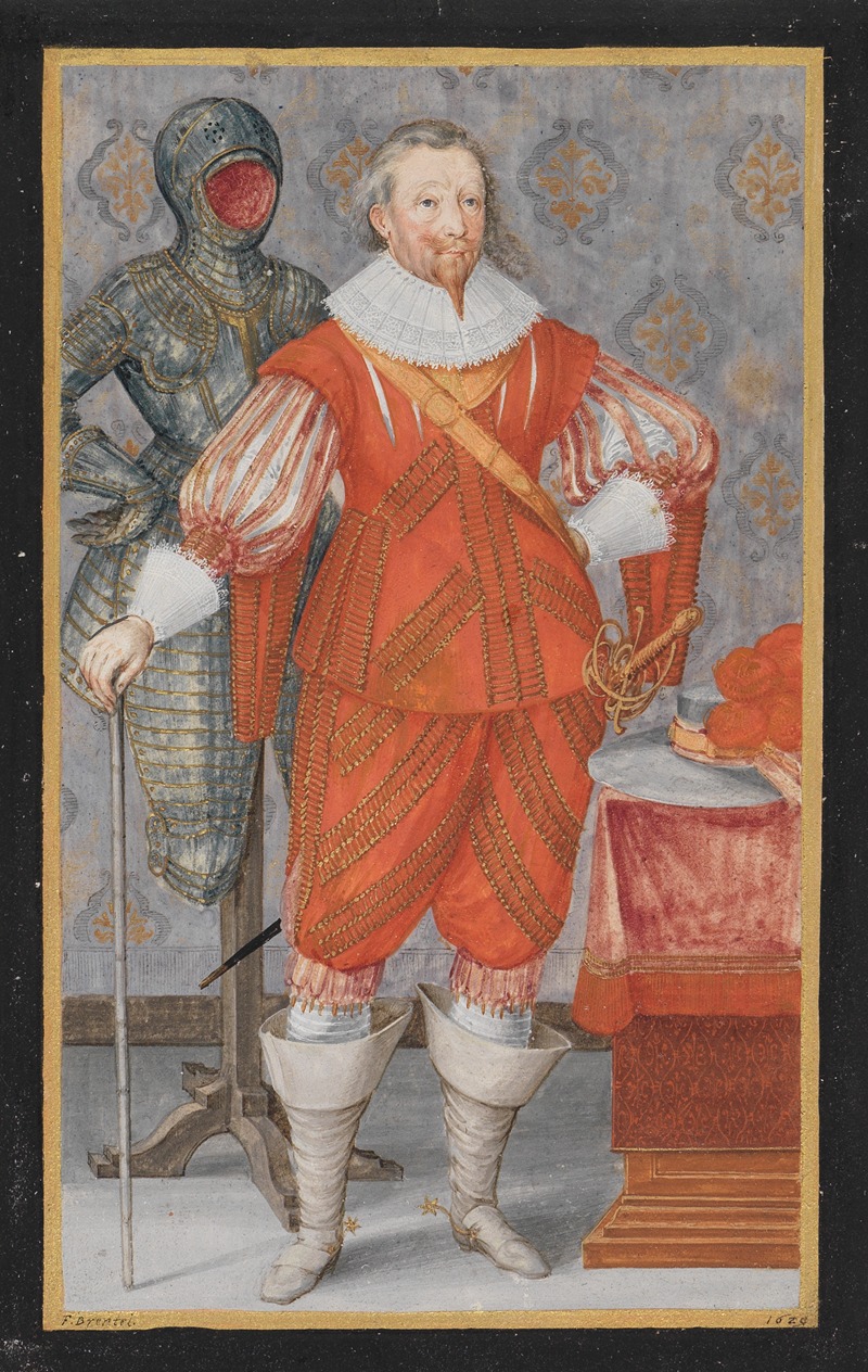 Friedrich Brentel - Friedrich Graf von Solms-Rödelheim in ganzer Figur