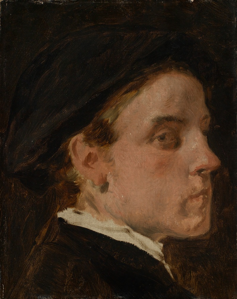 Hans Canon - Portrait study of the painter Wilhelm Trübner