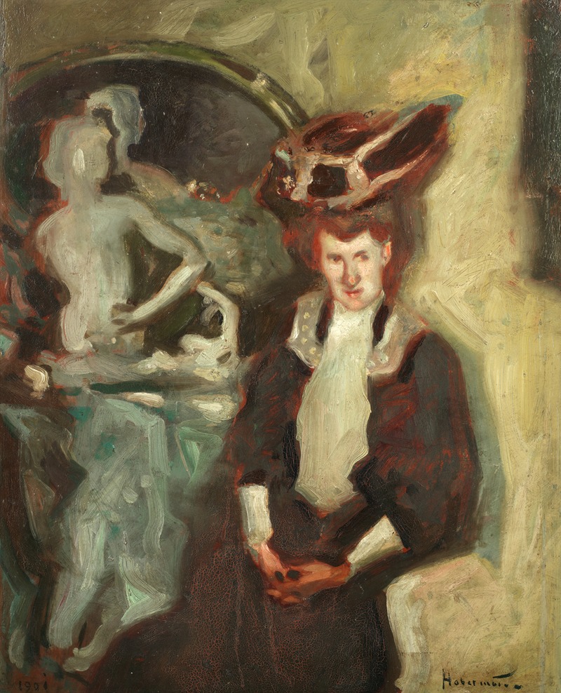 Hugo von Habermann - Portrait of lady