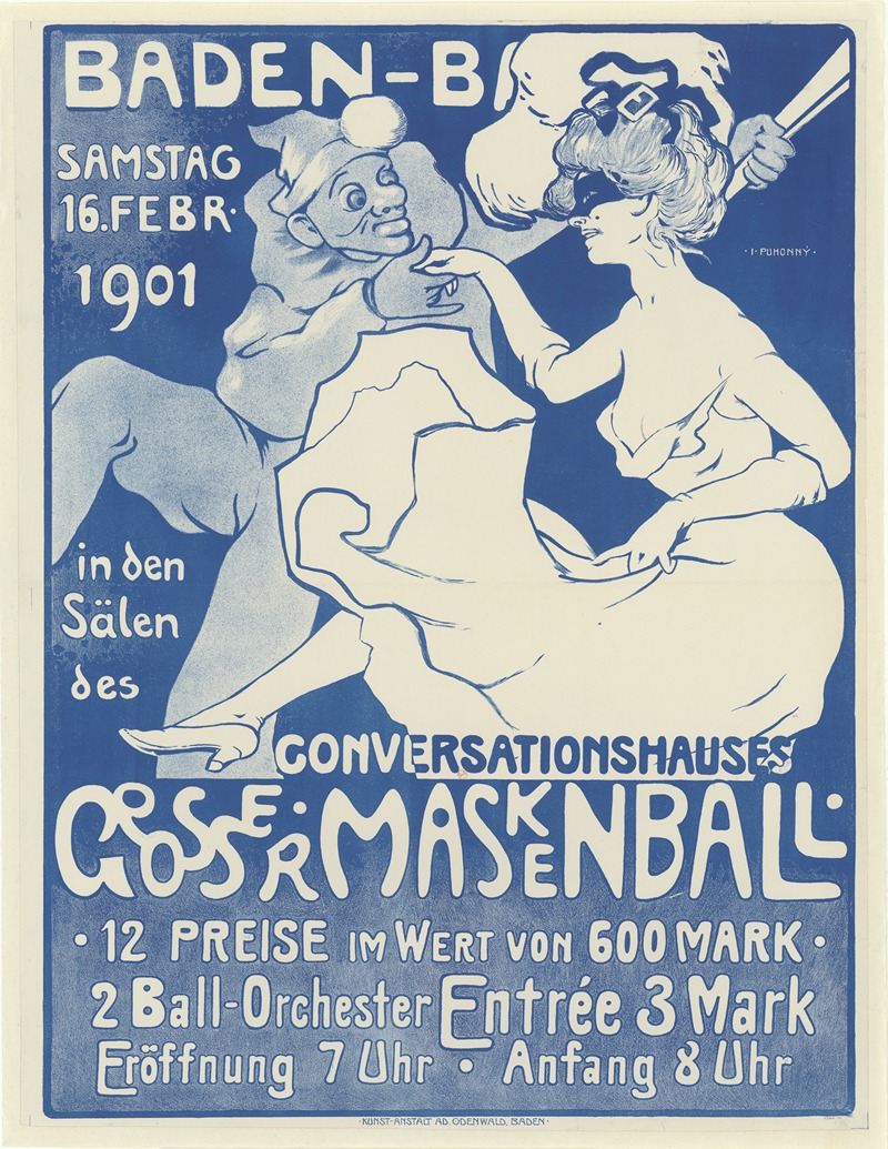 Ivo Puhonny - Baden-Baden, Samstag 16 Febr. 1901. Conversationshauses Grosser Maskenball