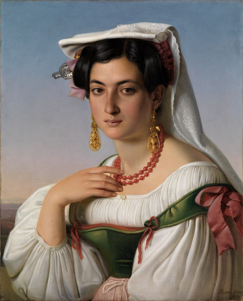 Johann Heinrich Richter - Portrait of Vittoria Caldoni