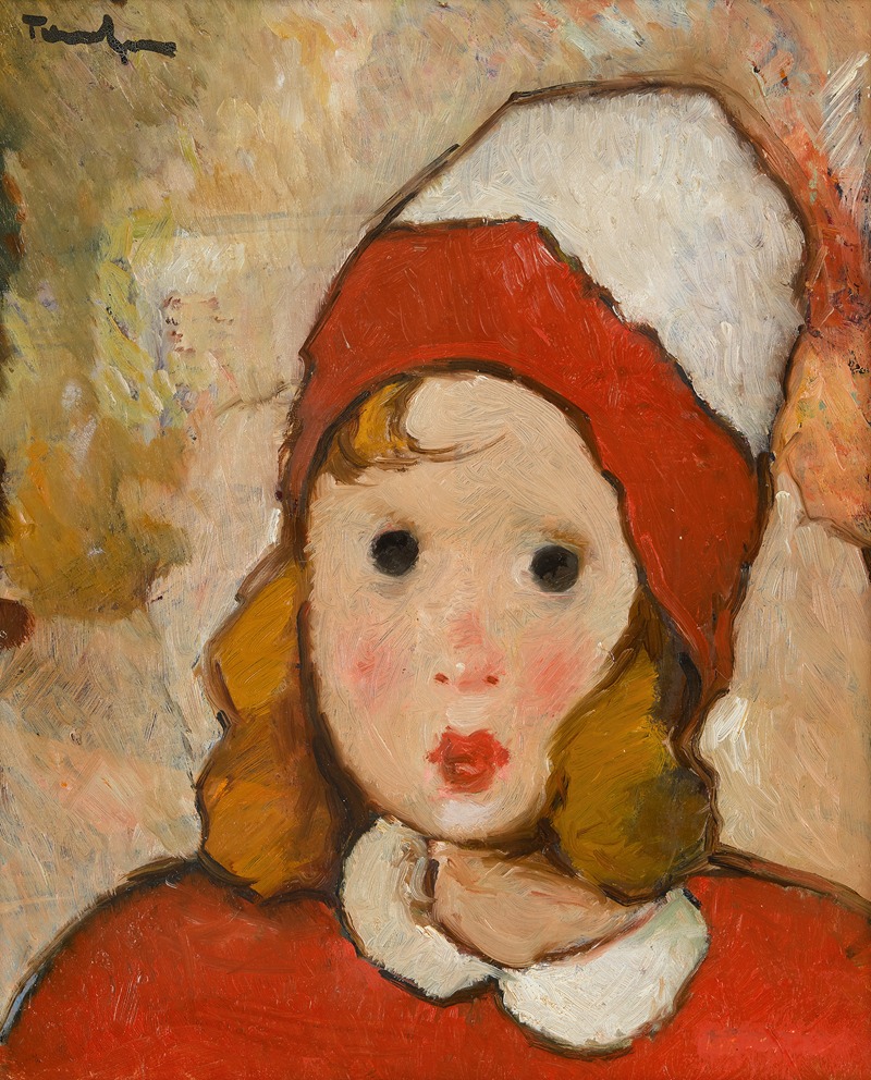 Nicolae Tonitza - A portrait of a young girl (Cap de copil)