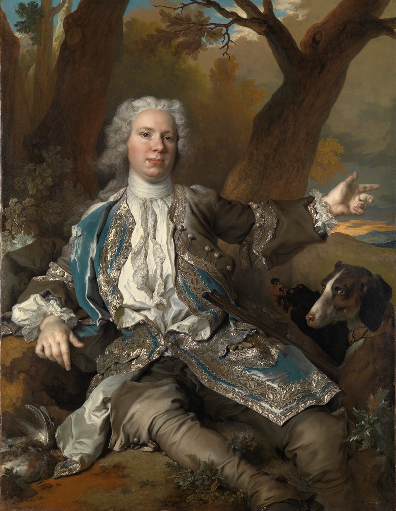 Nicolas de Largillière - Portrait of a gentleman in hunting costume