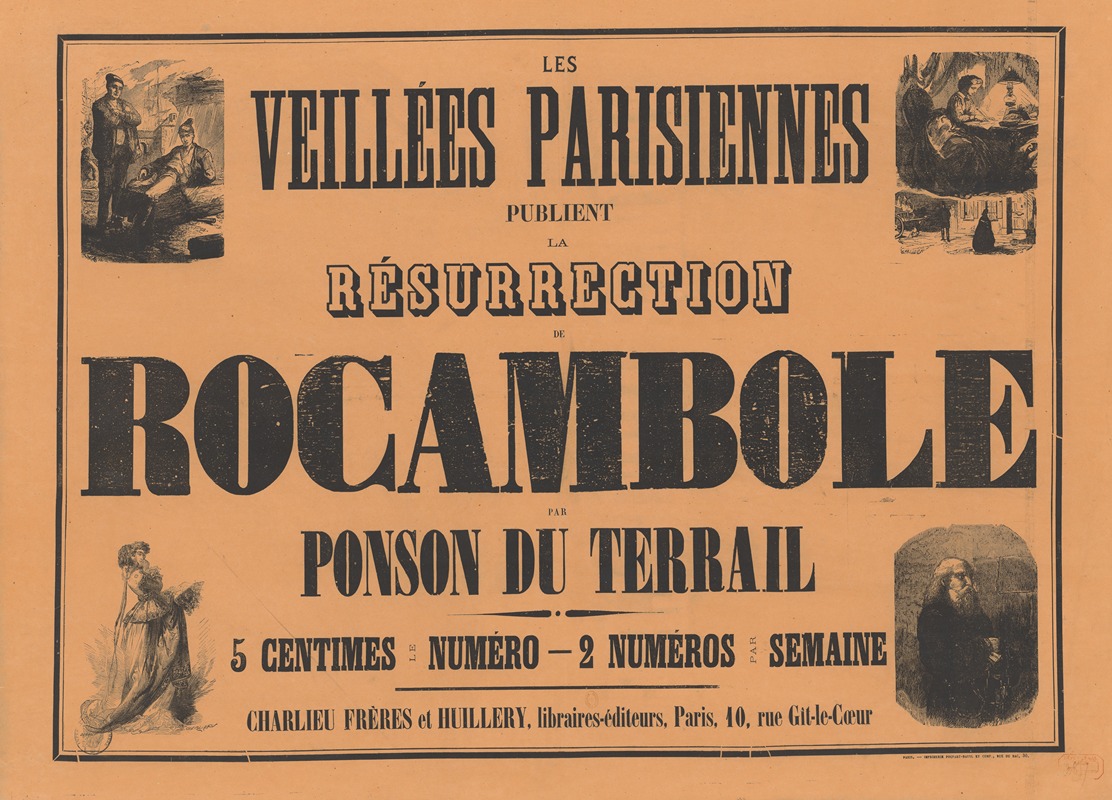 J. Gerlier - Les Veillées parisiennes publient la Résurrection de Rocambole