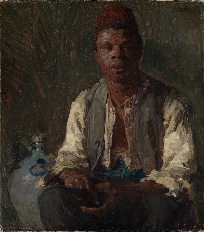 Otto Graeber - Portrait study of a black man