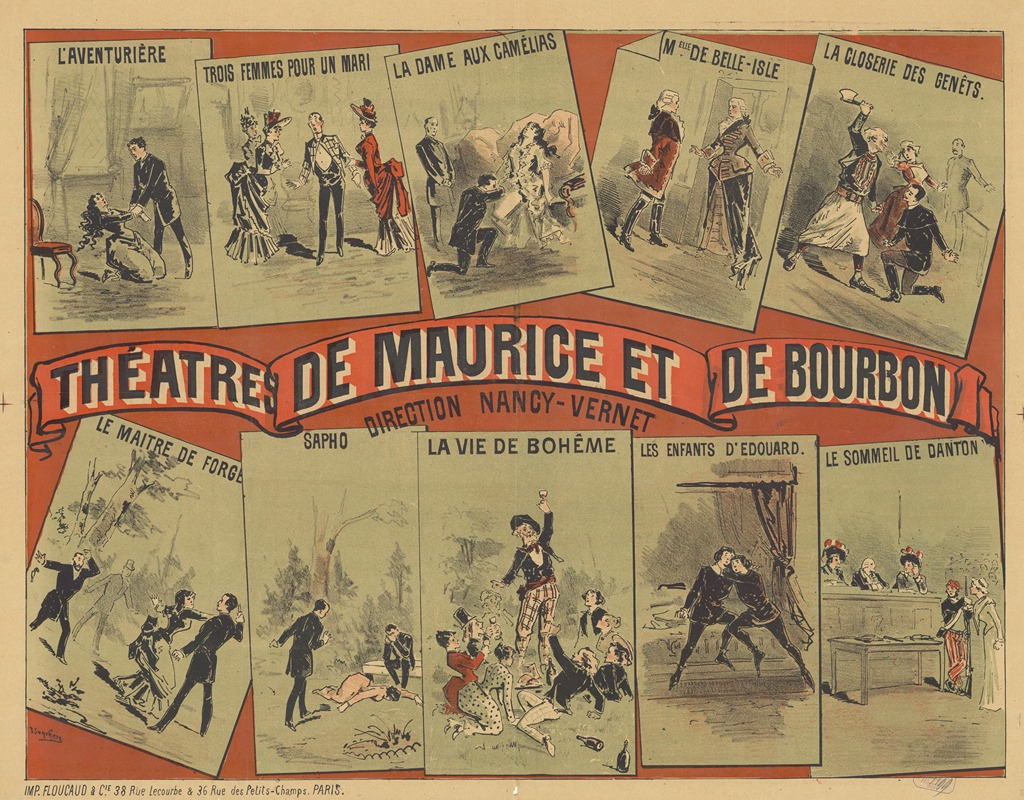 J. Jonchère - Théâtres de Maurice et de Bourbon. Direction Nancy Vernet