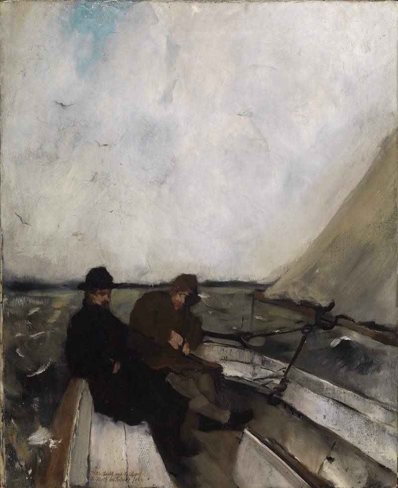 Rudolf Hirth du Frênes - The painters Leibl and Sperl in a sailing boat