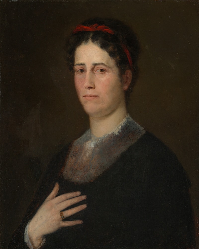 Wilhelm Leibl - Bildnis der Schwester des Künstlers, Katharina (spätere Frau Kirchdorffer)