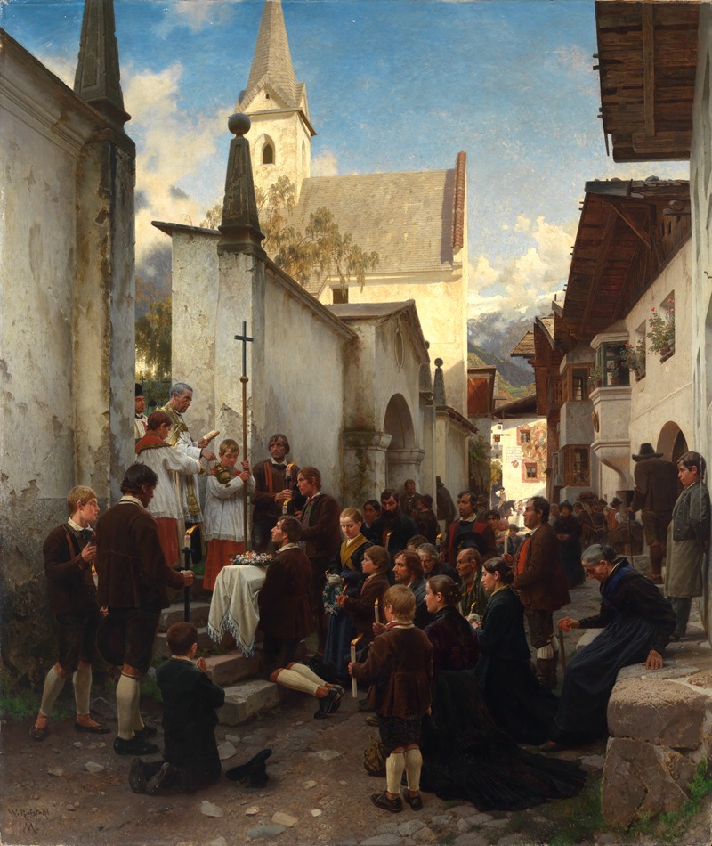 Wilhelm Ludwig Friedrich Riefstahl - Kinderbegräbnis in Passeier (Tirol)