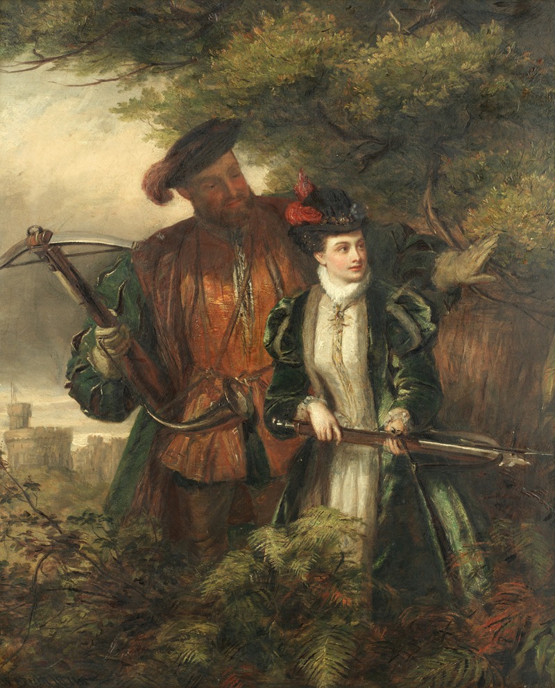 William Powell Frith - Henry the Eighth and Anne Boleyn deer-shooting in Windsor forest
