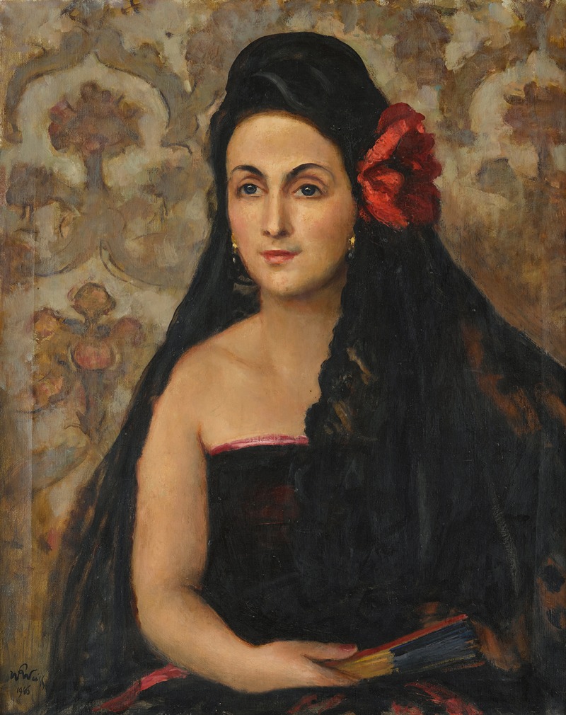 Wojciech Weiss - Portrait of Maria Skrzywan in Spanish costume