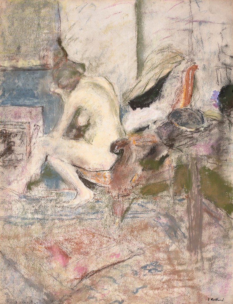 Édouard Vuillard - Femme nue près de la cheminée