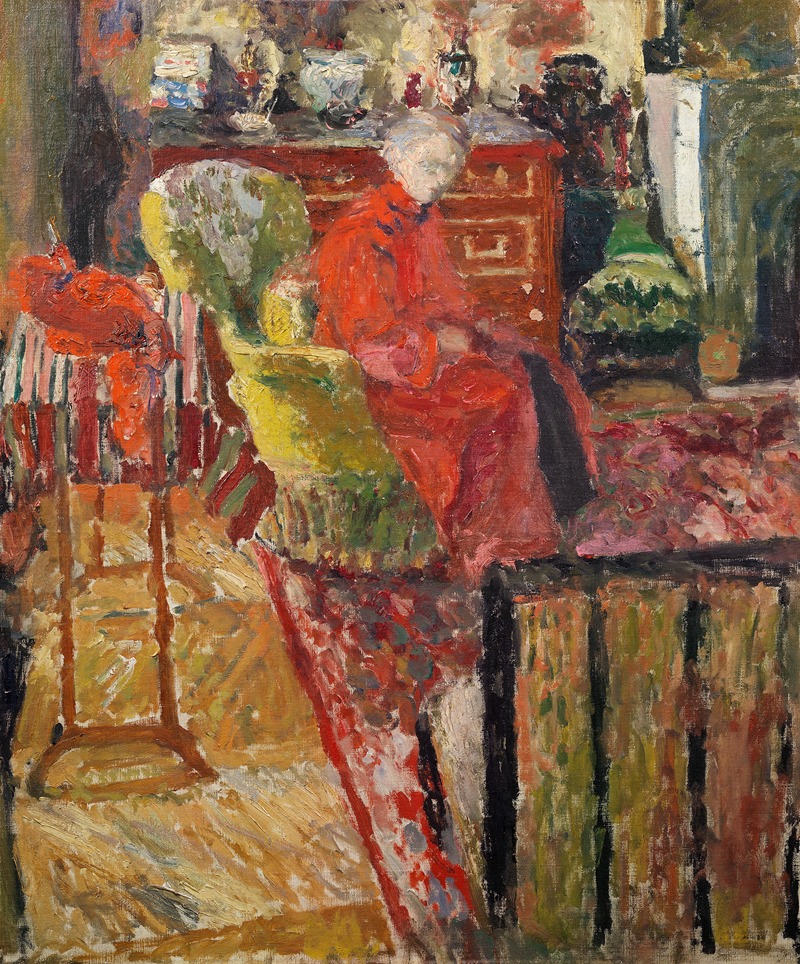 Édouard Vuillard - Madame Vuillard en peignoir rouge