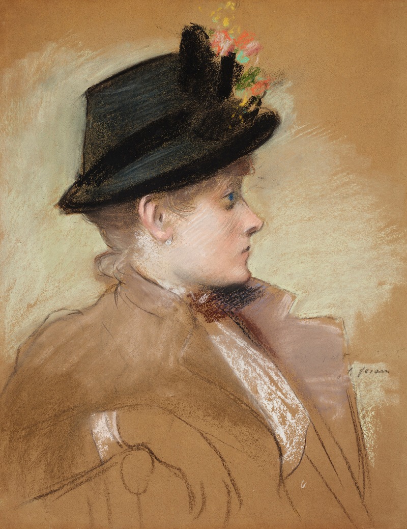 Jean-Louis Forain - Portrait d’une jeune élégante au chapeau