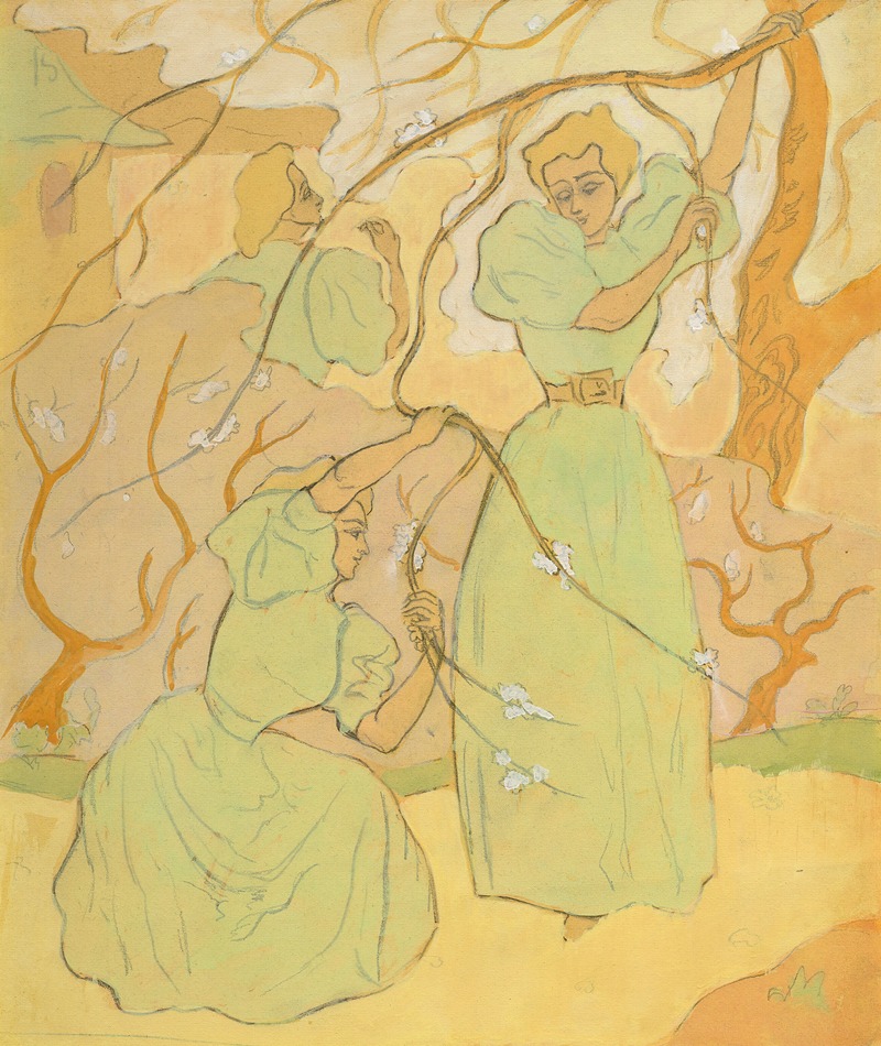 Paul Ranson - Trois Femmes sous les arbres en fleurs
