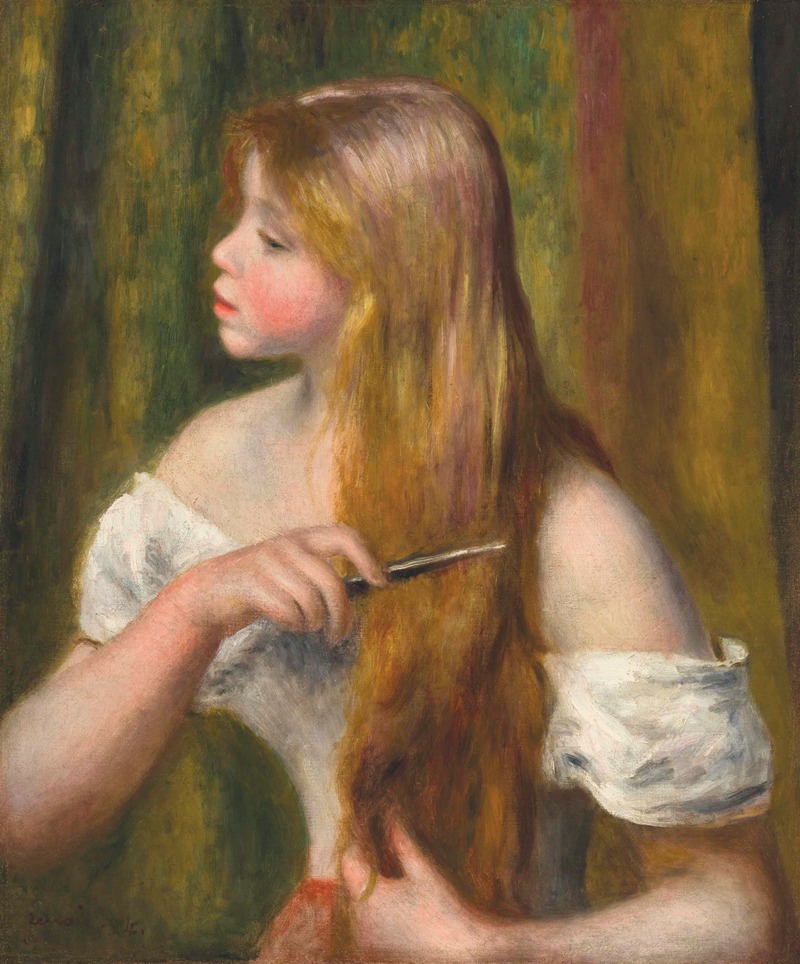 Pierre-Auguste Renoir - Jeune fille se peignant (La Toilette)