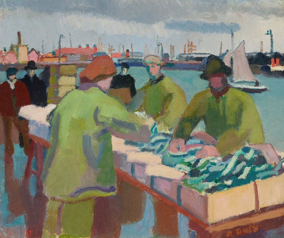 Raoul Dufy - Le marché aux poissons