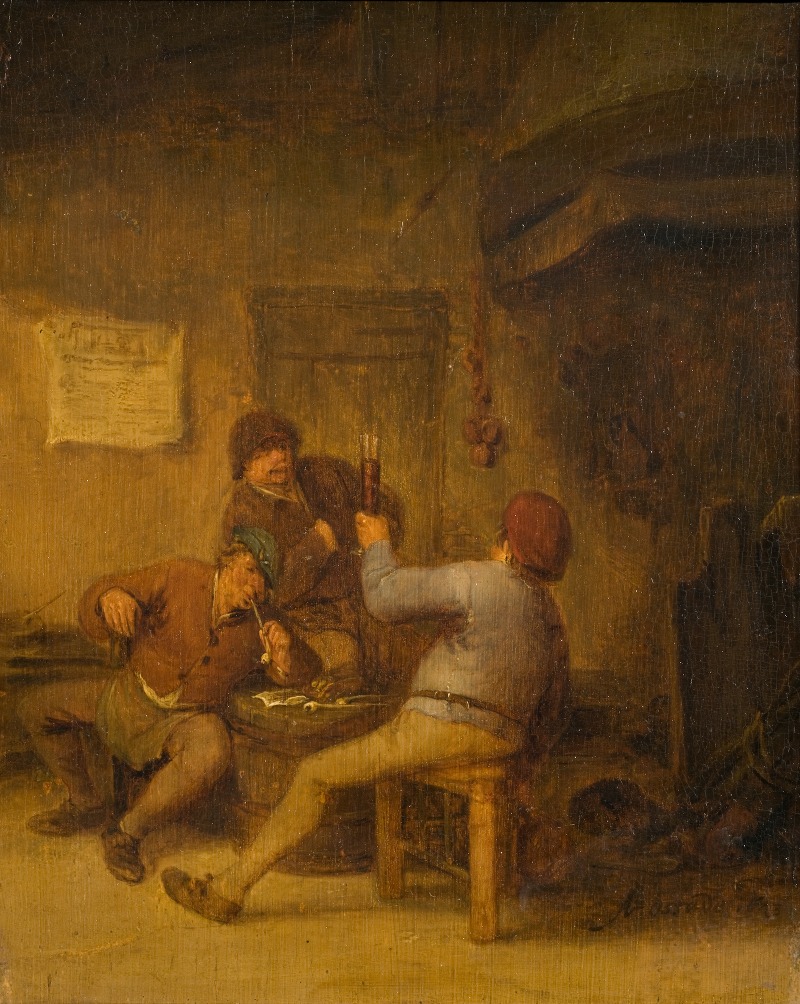 Adriaen van Ostade - Peasants Drinking and Smoking