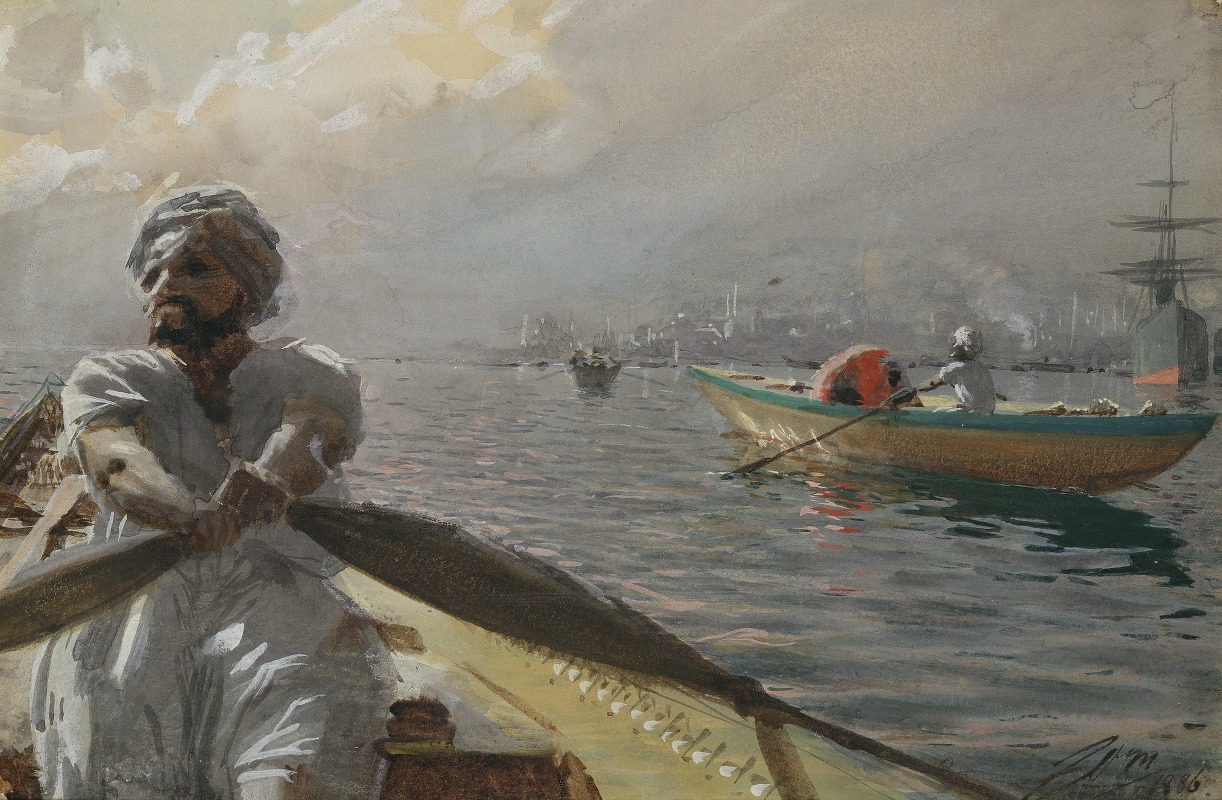 Anders Zorn - Turkish Boatman in the Constantinople Harbour