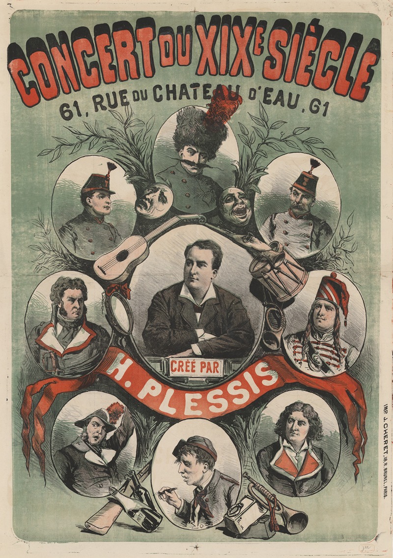 Jules Chéret - Concert du XIXe siècle. 61, rue du chateau d’eau, 61. créé par H. Plessis