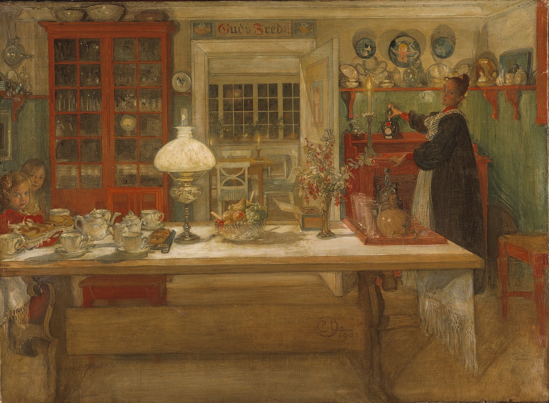 Carl Larsson - Getting Ready for a Game