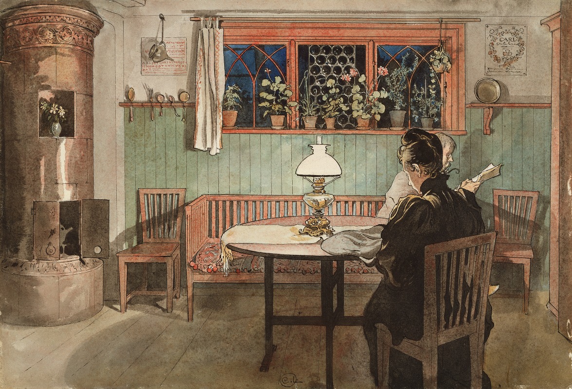 Carl Larsson - When the Children have Gone to Bed