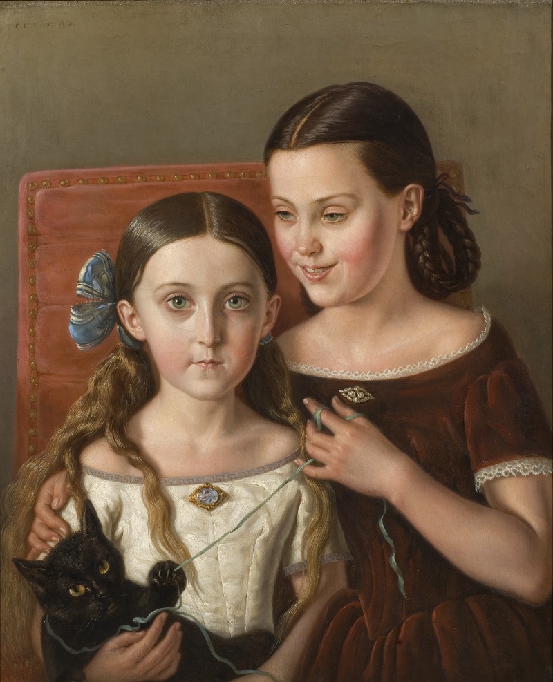 Carl Peter Mazer - Sigrid and Anna Mazér, Nieces of the Artist