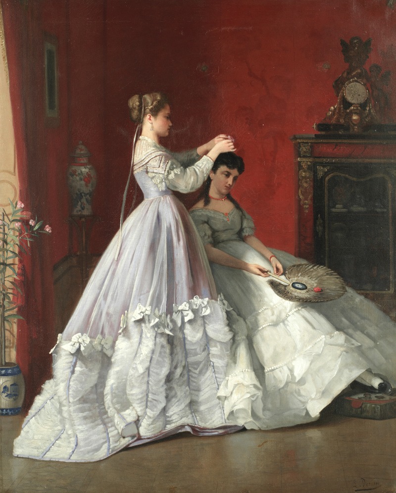 Charles Louis Verwee - Preparing for the ball