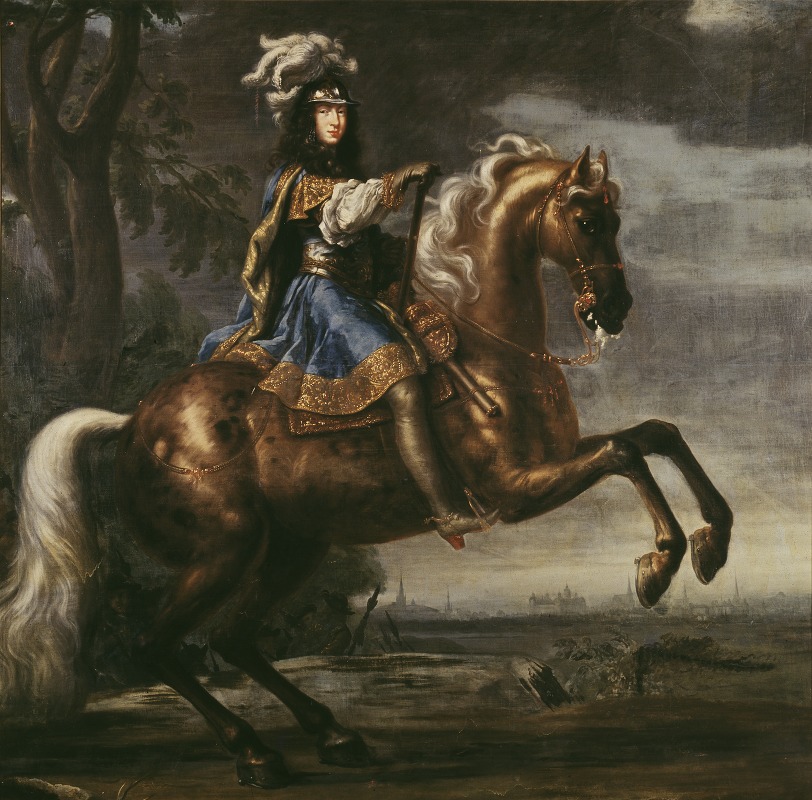 David Klöcker Ehrenstrahl - Equestrian portrait of Karl XI