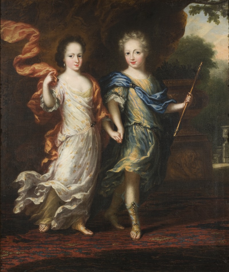 David Klöcker Ehrenstrahl - Karl XII, 1682-1718, King of Sweden and Hedvig Sofia, 1681-1708, Princess of Sweden