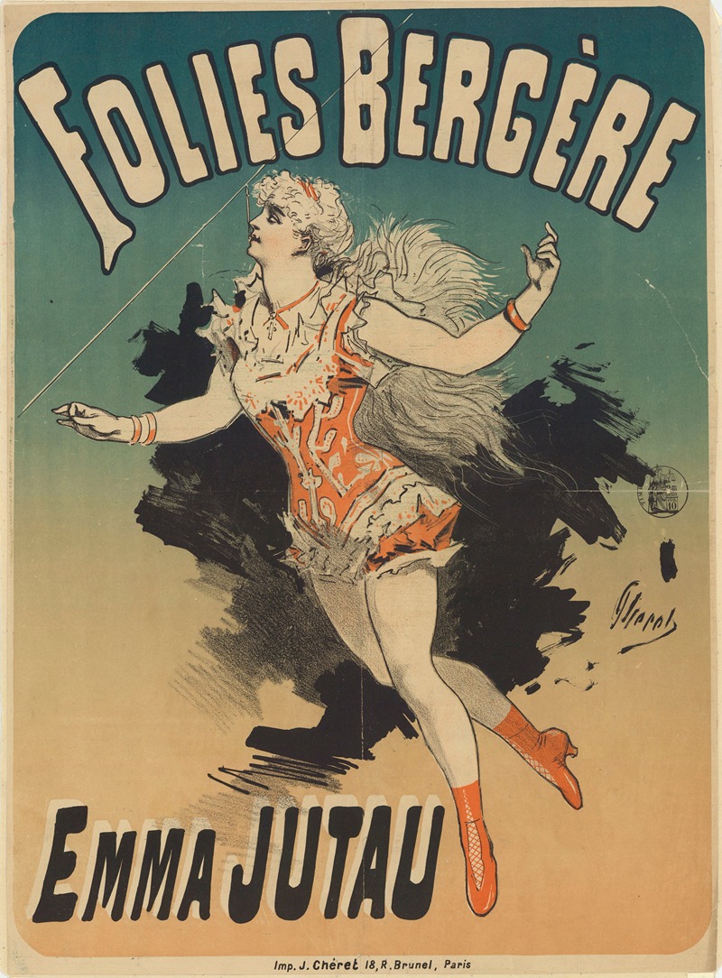 Jules Chéret - Folies Bergère… Emma Jutau