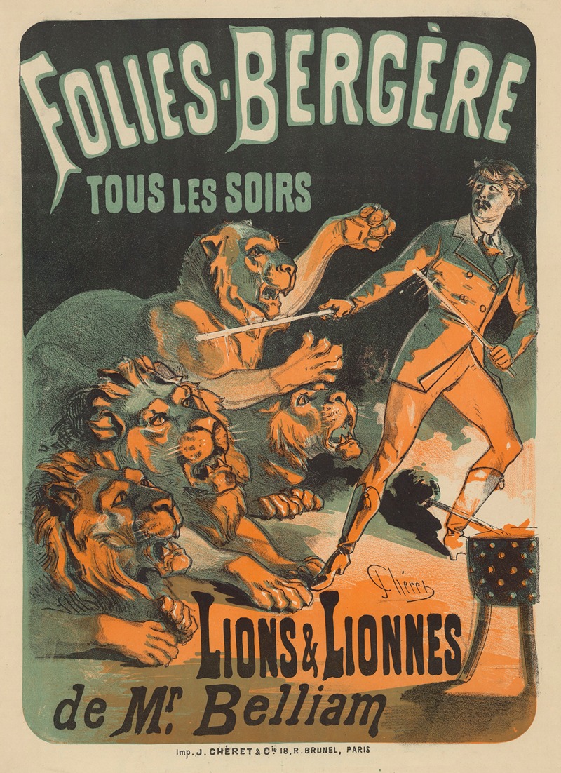 Jules Chéret - Folies Bergère… lions et lionnes de Mr Belliam