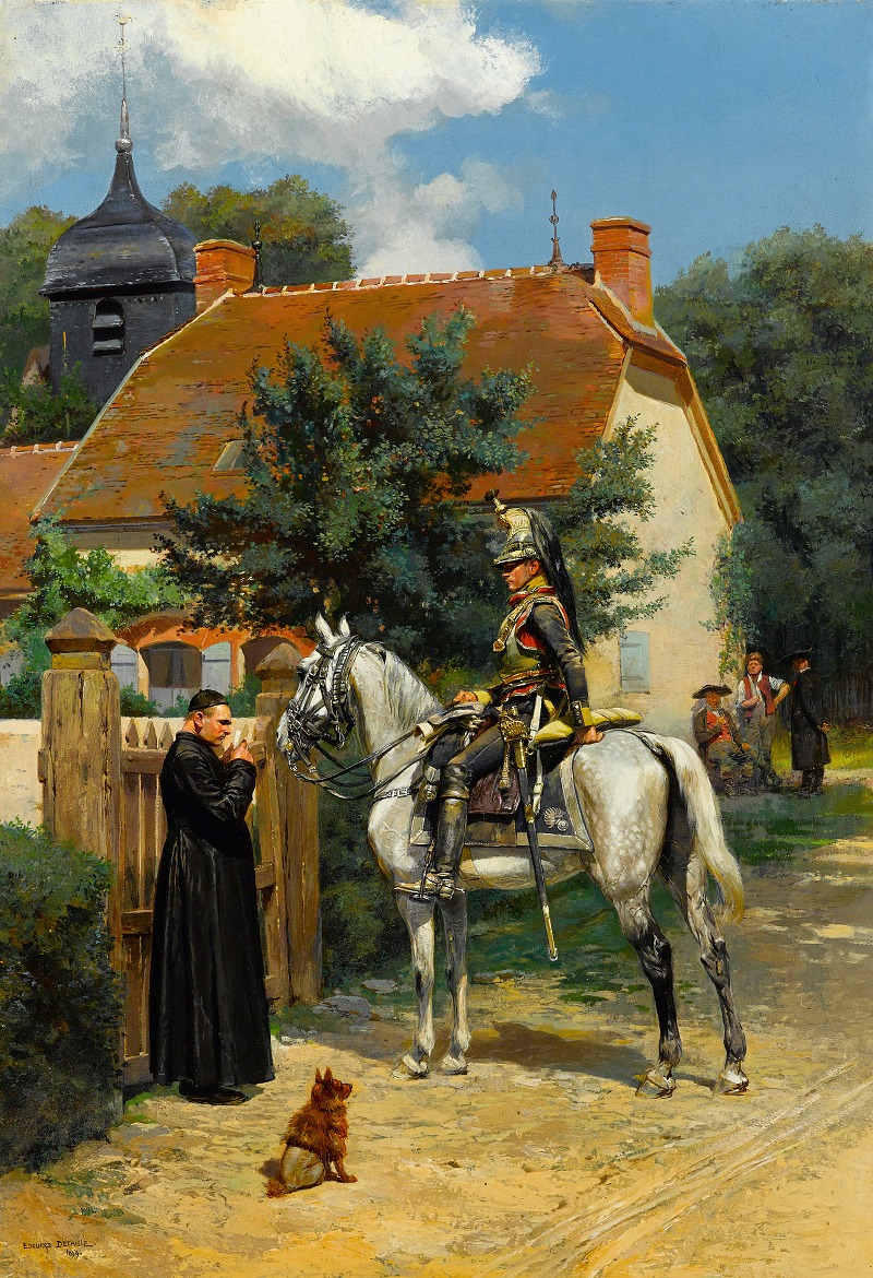 Edouard Jean Baptiste Detaille - A halt in the village