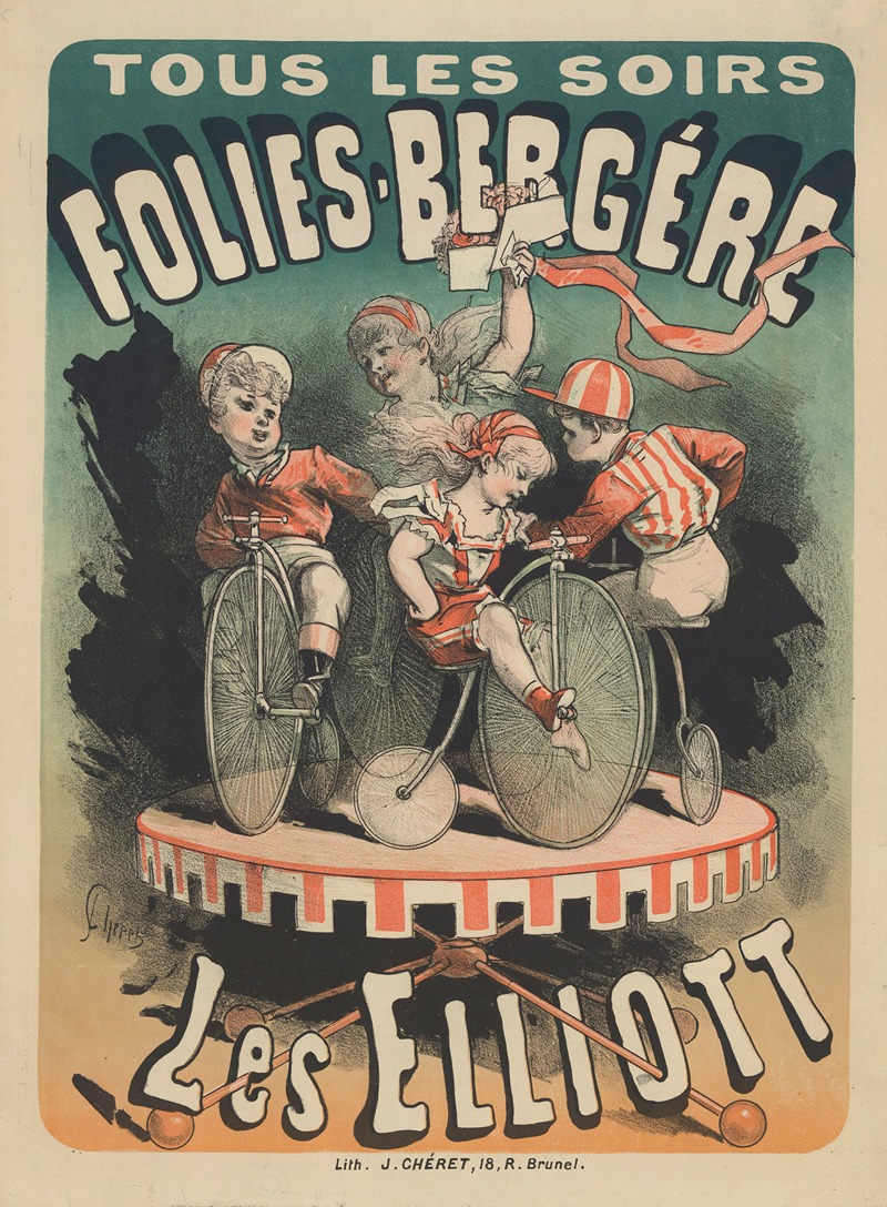 Jules Chéret - Folies-Bergère. Les Elliott