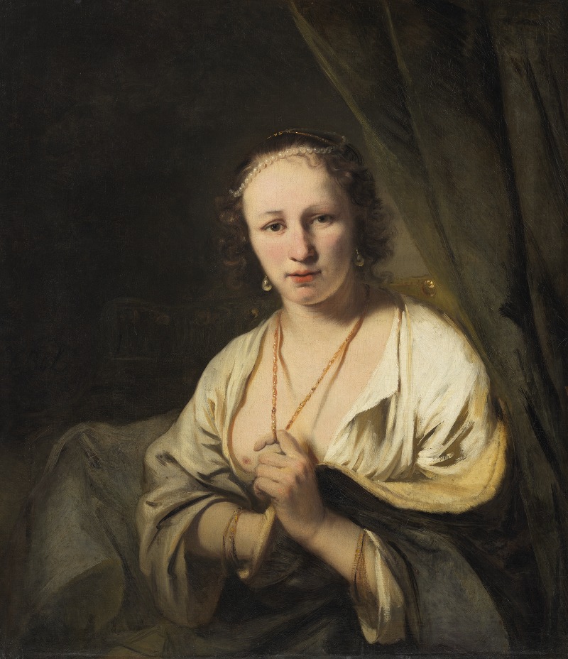 Ferdinand Bol - Women with Pearls in her Hair