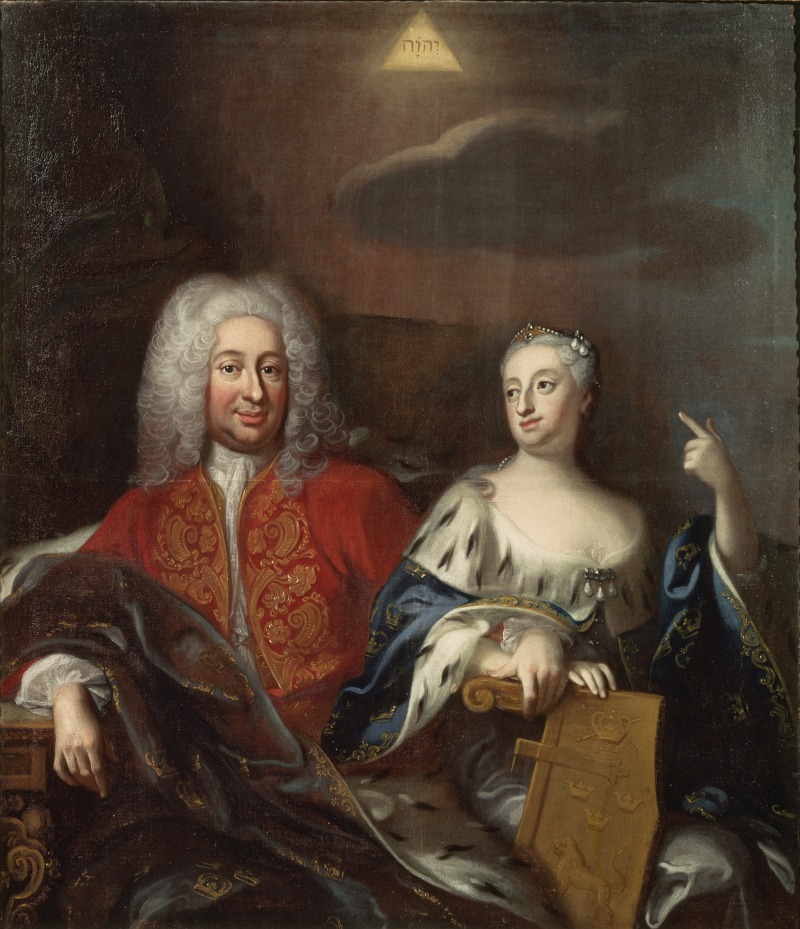 Georg Engelhard Schröder - Fredrik I, 1676-1751, King of Sweden and his consort Ulrika Eleonora the Younger, 1688-1741, Queen of Sweden