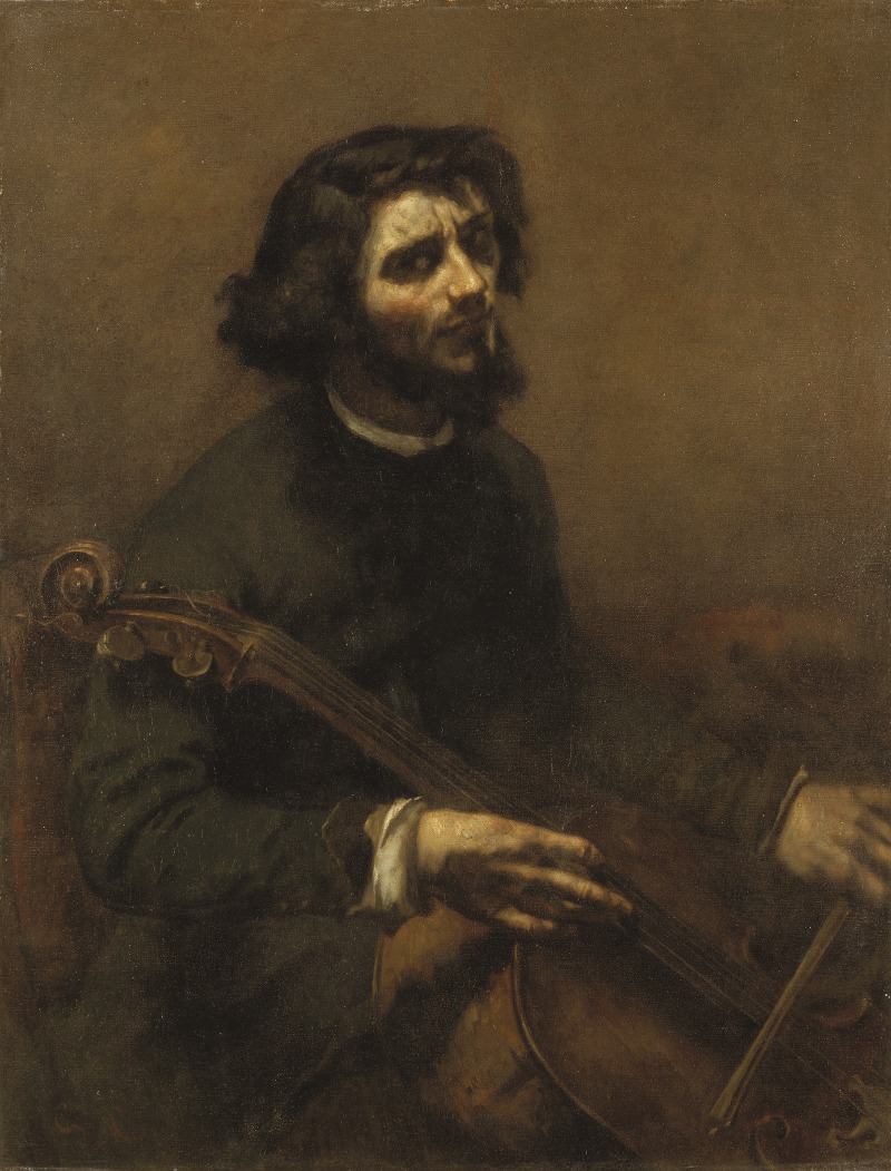 Gustave Courbet - The Cellist (Self-portrait)