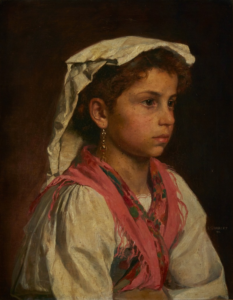 Hugo Schubert - A young Italian girl