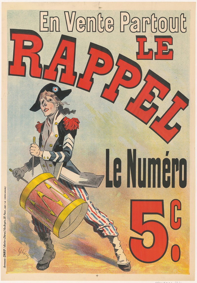 Jules Chéret - Le Rappel, le numéro 5c. En vente partout