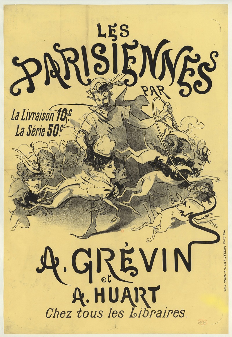 Jules Chéret - Les Parisiennes, la livraison 10 c… A. Grévin et A. Huart