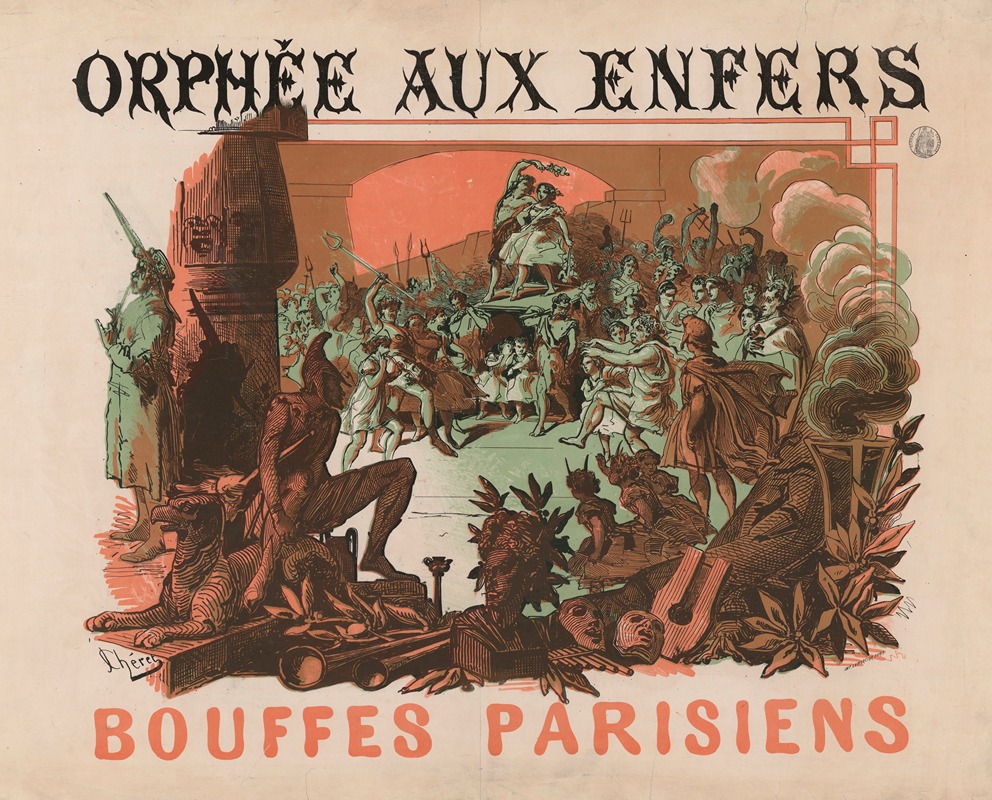 Jules Chéret - Orphée aux enfers at the Bouffes Parisiens