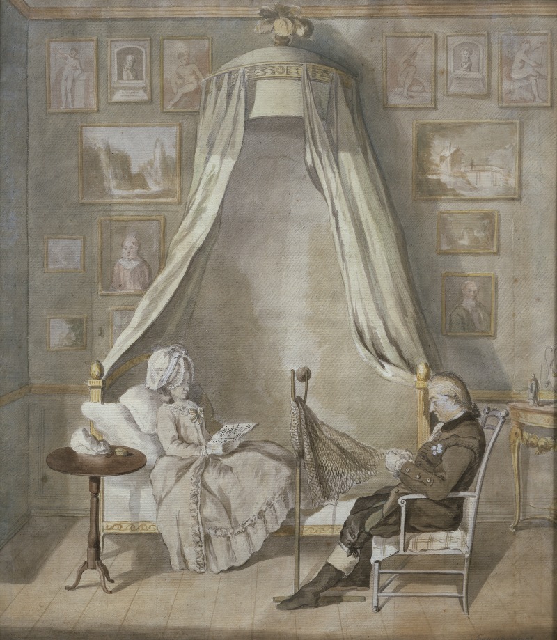 Lorentz Svensson Sparrgren - Interior with Count Claes Ekeblad and his Wife Brita, née Horn