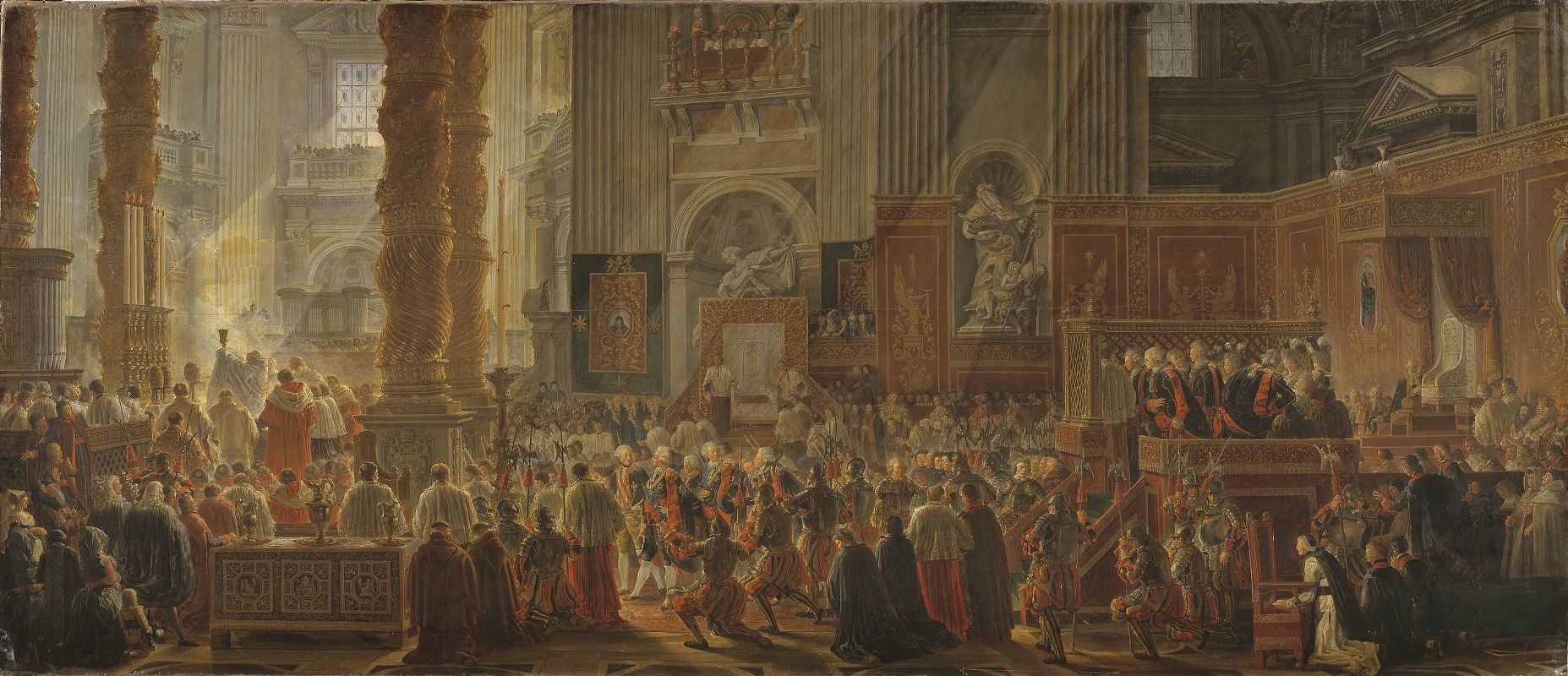 Louis Jean Desprez - King Gustav III Attending Christmas Mass in 1783, in St Peter’s, Rome