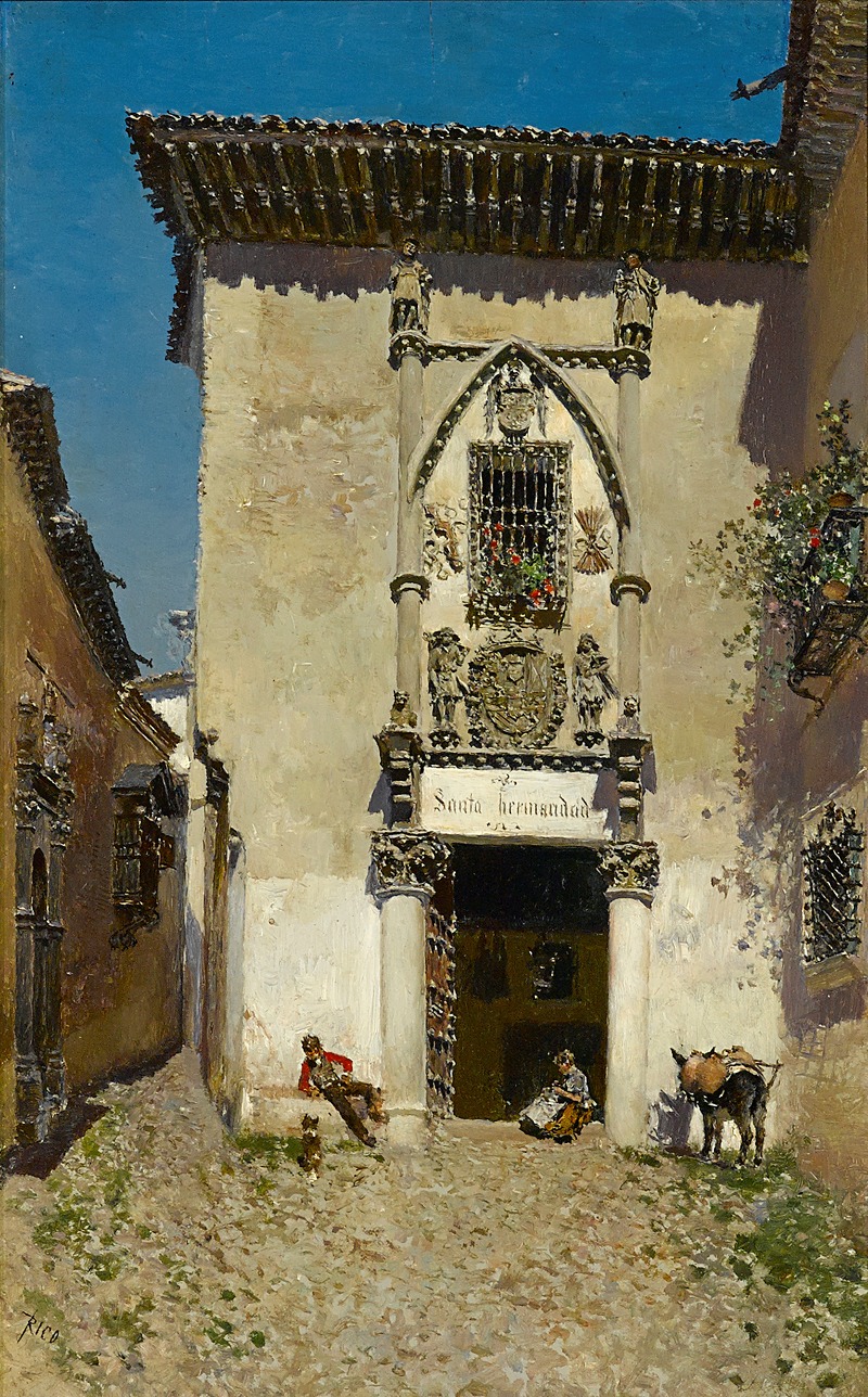 Martin Rico y Ortega - A Spanish courtyard