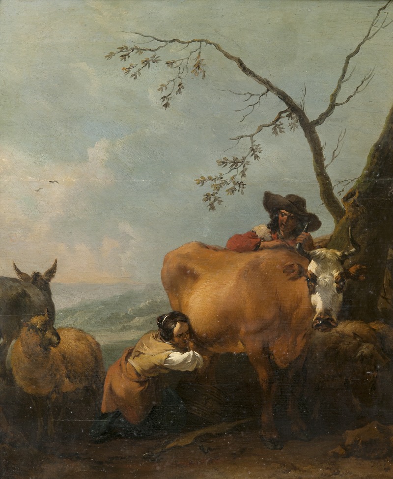 Nicolaes Pietersz. Berchem - Milking-time