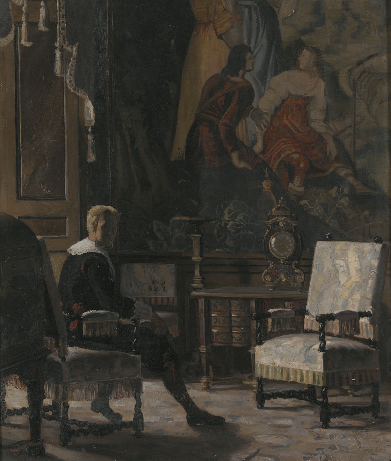 Oscar Björck - Gripsholm Palace, interior from the King’s bedchamber